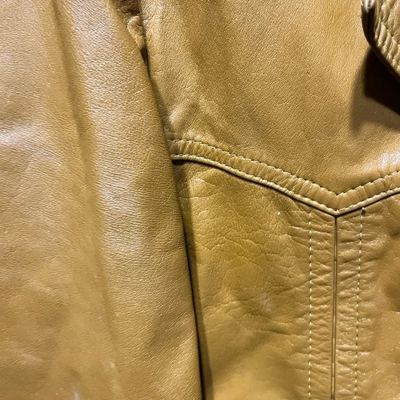 Vintage Sears The Leather Shop Tan Leather Jacket